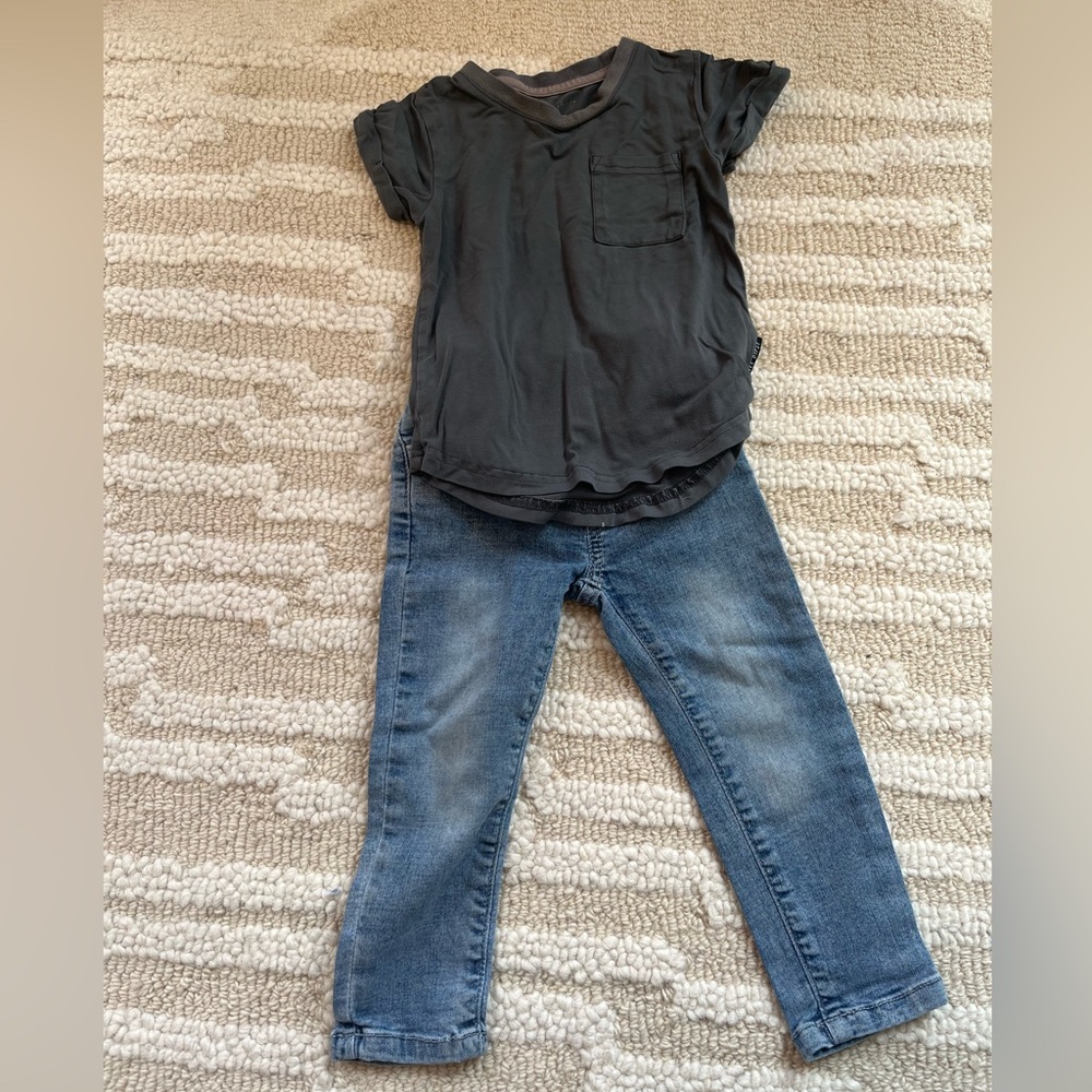 Little bipsy 18-24 month jeans t shirt set